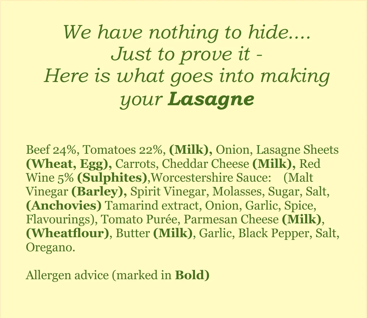 'A-la-Carte' Beef Lasagne with Red Wine Ready Meal - Image 5