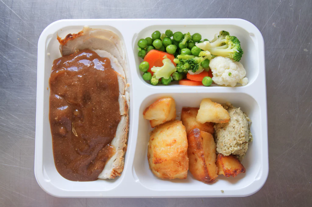 Classic Roast Pork, Vegetables, Roast Potatoes & Gravy - Image 3