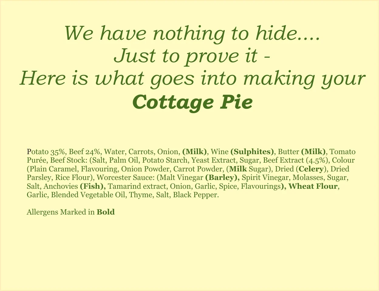 'A-la-Carte' Cottage Pie Ready Meal - Image 4