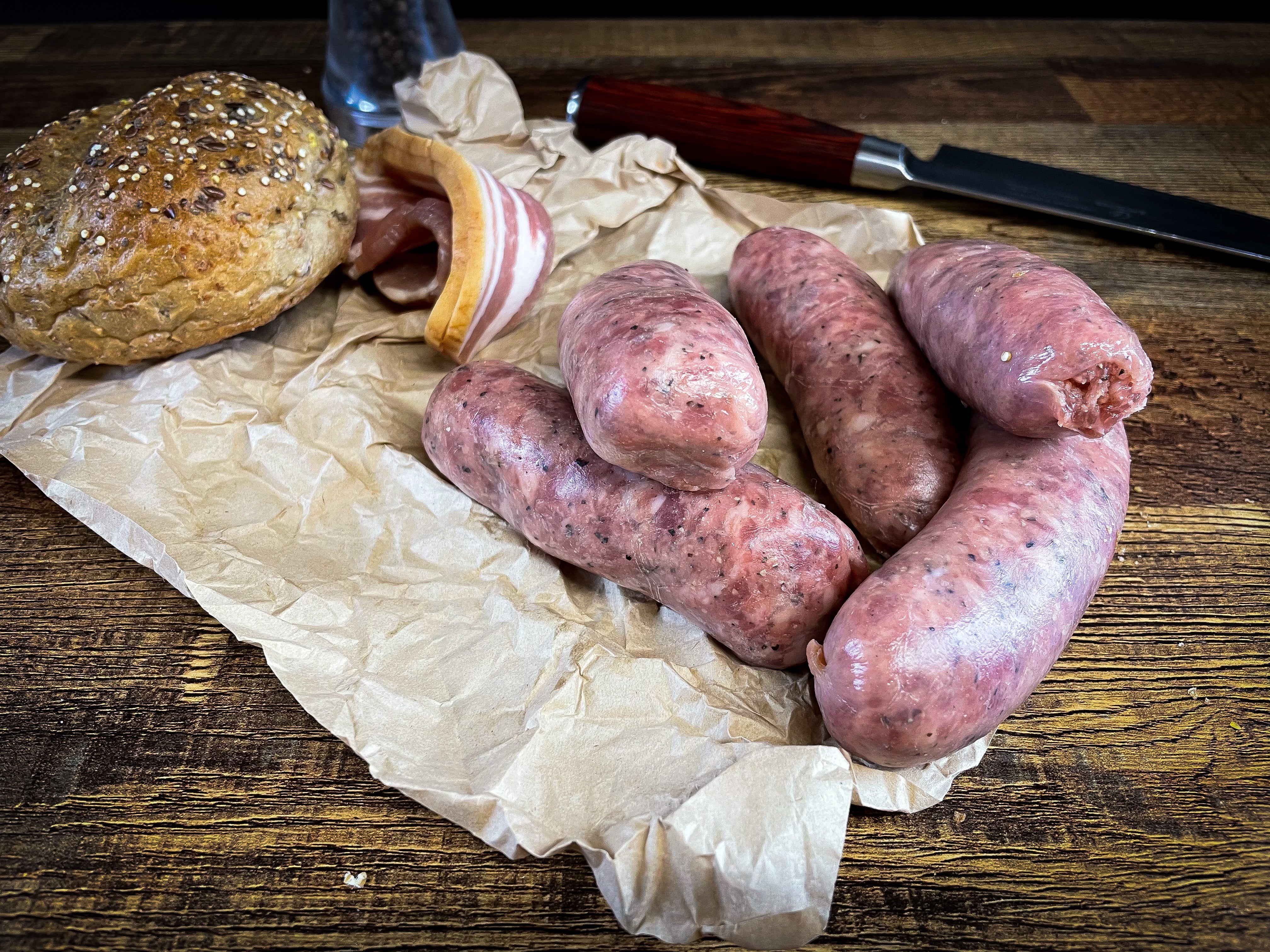 Pork and Cracked Black Pepper Sausage x 6 - Image 4