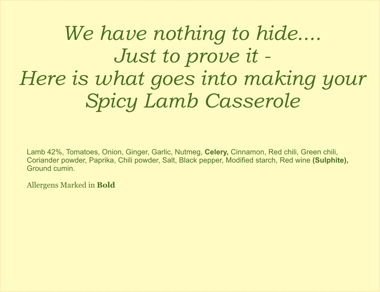 'A-la-Carte' Lamb Casserole Ready Meal - Image 4